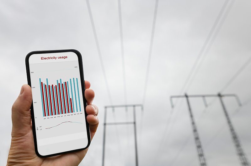 App för elkonsumtion på mobil och elstolpar